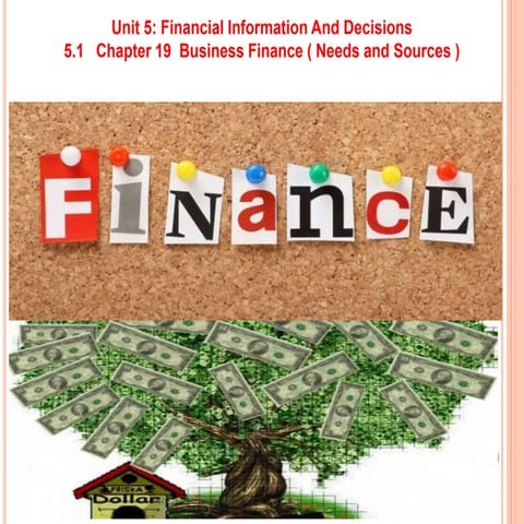 Unit 5 financial information and decisions
