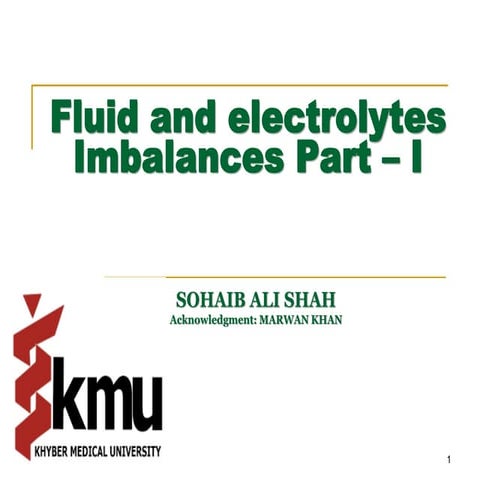 Fluid and electrolytes, acid base balance | PPTX