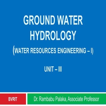 Unit 5 _Groundwater Hydrology.pptx