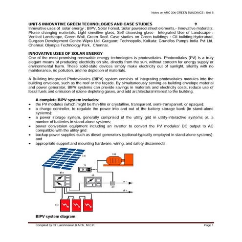 Green Buildings - innovative green technologies and case studies