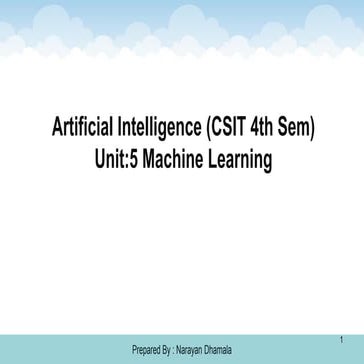 AI Unit 5 machine learning 