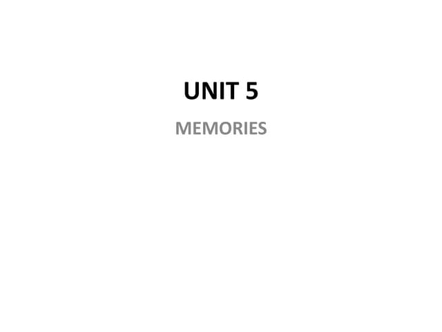 Unit 5 Memory Pdf Unit 5 Memory Pdf