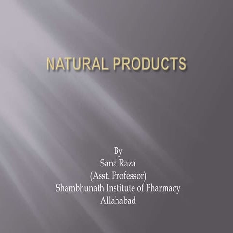 Unit 5 natural products