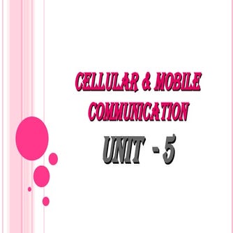 UNIT 5 new -Handoff technique in cellular communication