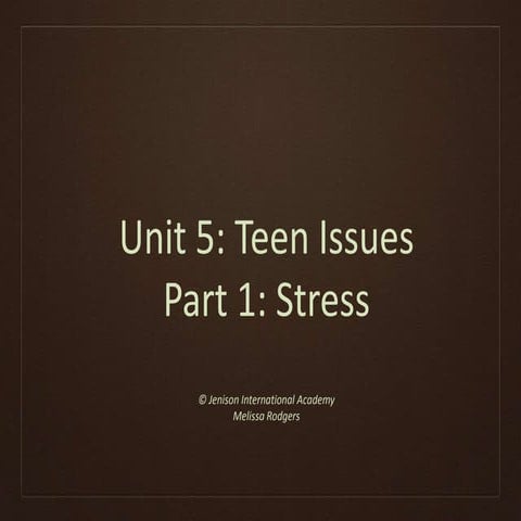 Unit 5 part 1 stress