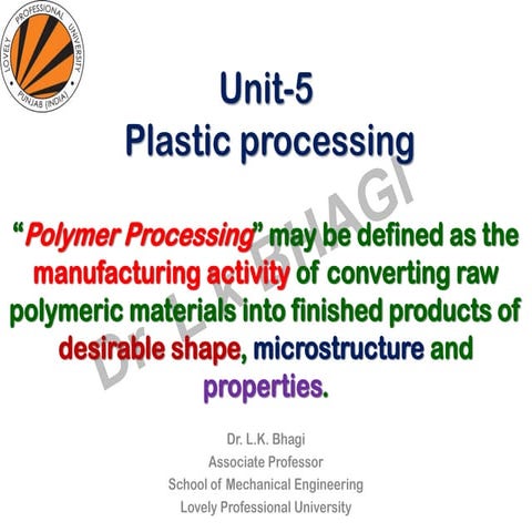 Plastic processing 