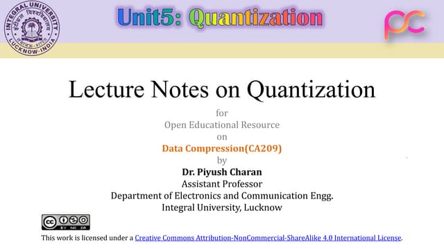 Unit 5 Quantization