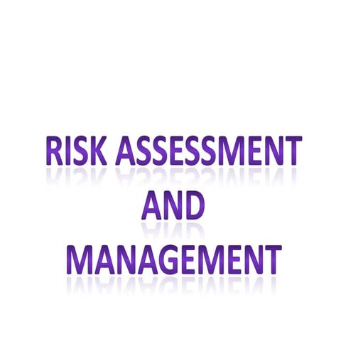 Unit 5 risk assessment and management