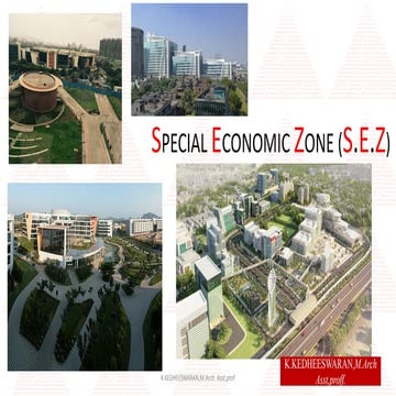 Unit 5 SEZ -Human settlement and planning 9th sem B.Arch 2013 anna univ regul...