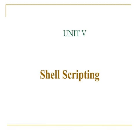 Shell Scripting | PPT