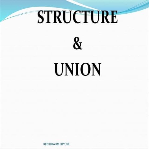 Unit 5 structure and unions | PPT