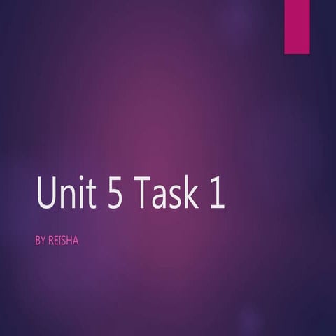 Unit 5 task 1