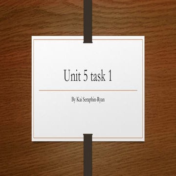 Unit 5 task 1