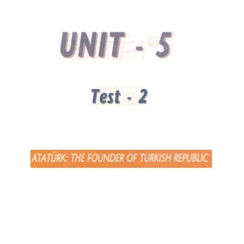 Unit 5 test 2 | PPT