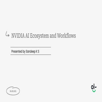 NVIDIA Artificial Intelligence Ecosystem and Workflows