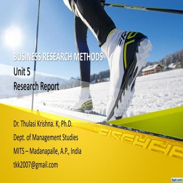 BRM -Dr. TK - Research report