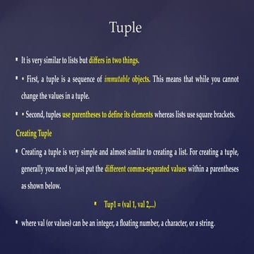 Unit 5 Tuples & Set in python programming | PPTX