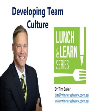Developing Team Culture