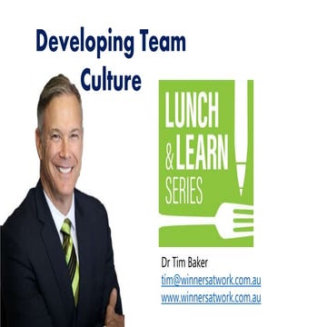 Unit 6: Developing team culture