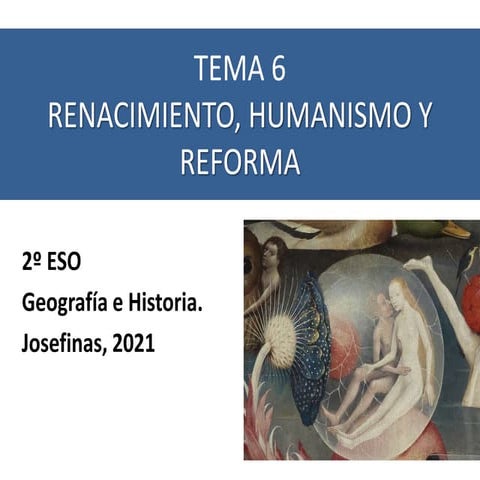 Unit 6.Renacimiento y reforma.