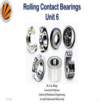 Rolling Contact Bearings