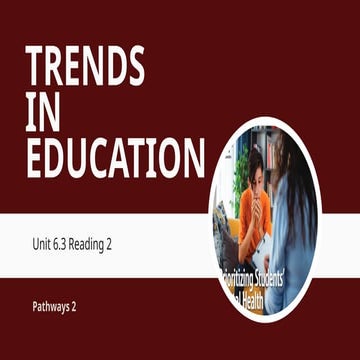 Trends in Education: Addressing Student Stress and Mental Health | PPTX