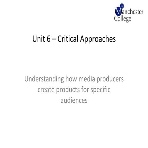 Unit 6   addressing audience