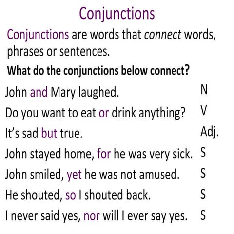 Unit 6  conjunctions