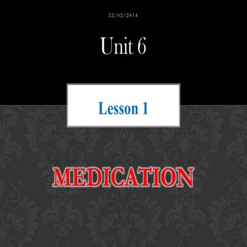 English for Nursing 1 - Unit 6 - PowerPoint | PPTX