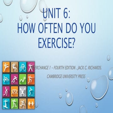 Unit 6 (1) How often do you exercise? | PPTX