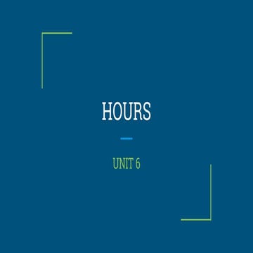 Questions and answers (hours). 