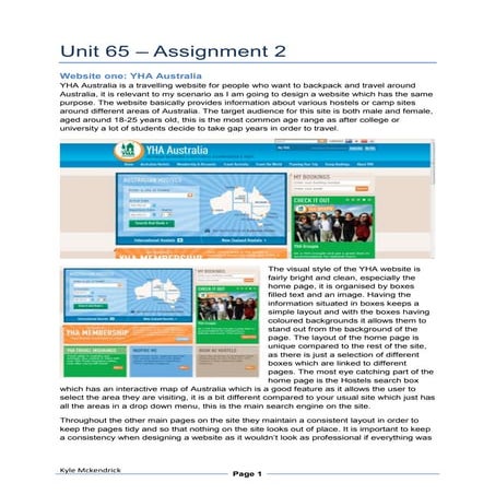 Assignment 2 task 1b website analysis 1 | DOCX