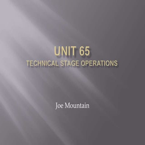 Stage lighting powerpoint | PPTX