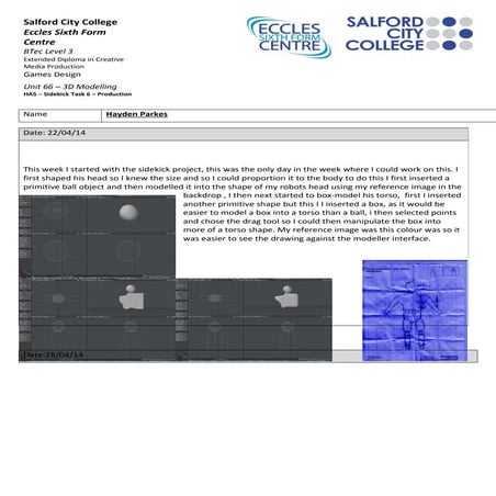 Unit66 production log