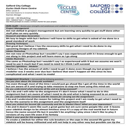 Unit 66 project charter