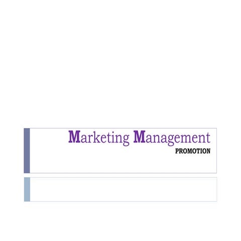 Promotion, marketing and society