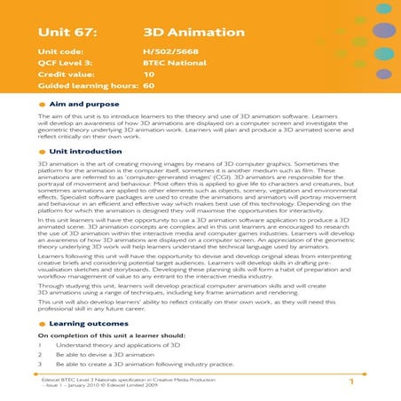 B.sc animation fifth sem sample paper of studio design and project ...