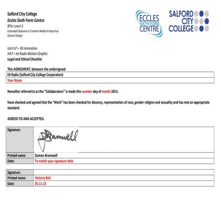Unit67 e6 signiture ethical agreement