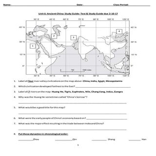 Unit 6 china study guide