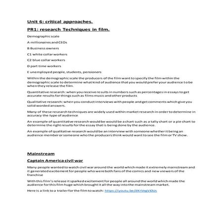 Unit 6 critical approaches.