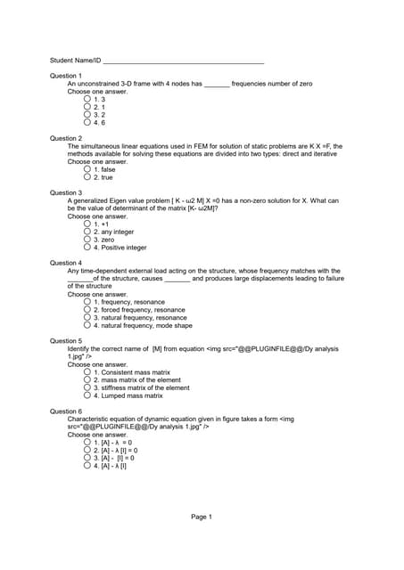 Unit 6 Dynamic Analysis Bl 1 Pdf Unit 6 Dynamic Analysis Bl 1 Pdf