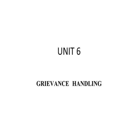 HRM: Grievance , sources of grievance, and its Handling Methods