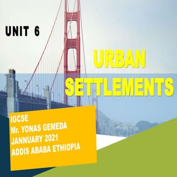 Urban Settlement and Urbanization
