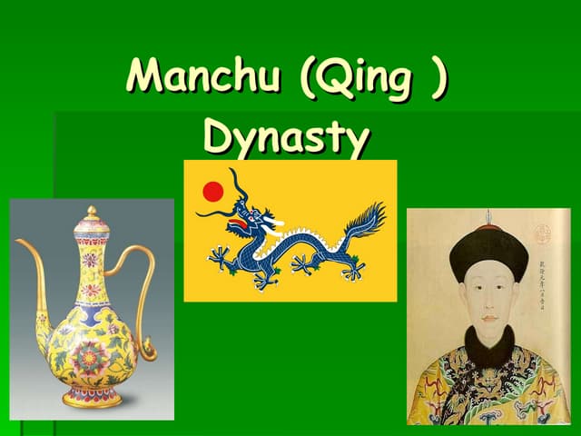Unit 6 lesson 3 manchu dynasty power point