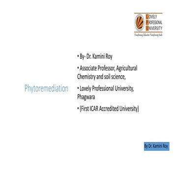 Unit 6 phytoremediation  sol220