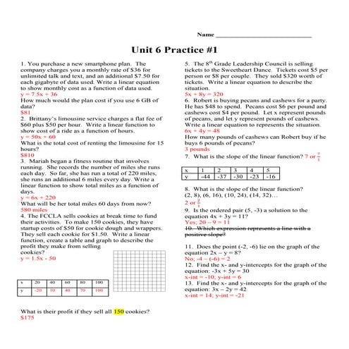 Unit 6 practice 1 solutions