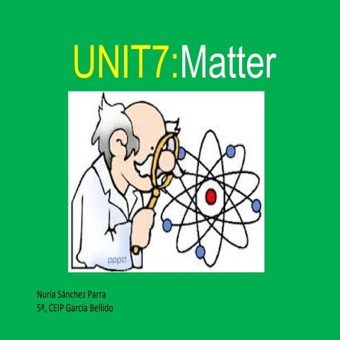 Unit 7: Matter