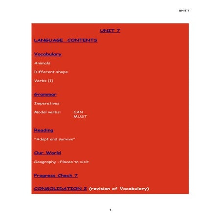 Unit 7. ANGLÈS. ALUMNAT NEE.