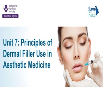 Unit 7: Principles of Dermal Filler Use in Aesthetic Medicine