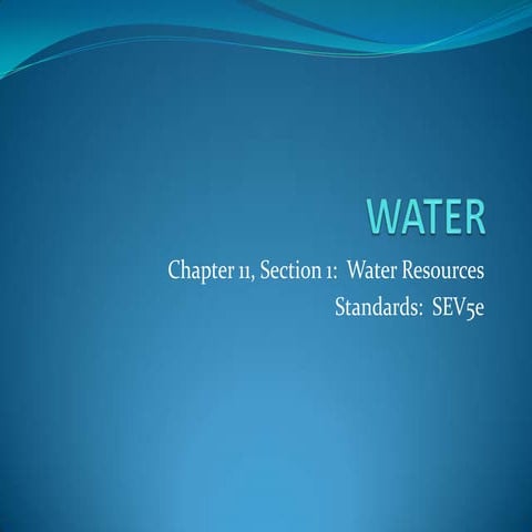 Unit 7 ch 11 s1  water resources